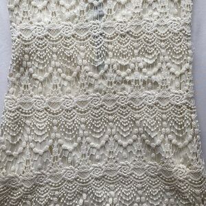 Bershka Cream Crochet Mini Dress - personally bought in Madrid Spain!